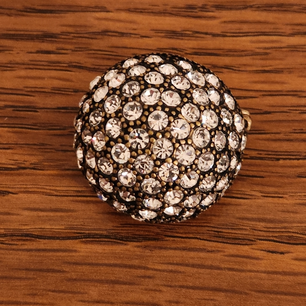 Y2K 1990s Pave Rhinestone Stretch Ring